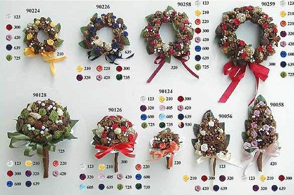 Spice Bouquets, Wreaths, Sprays etc.